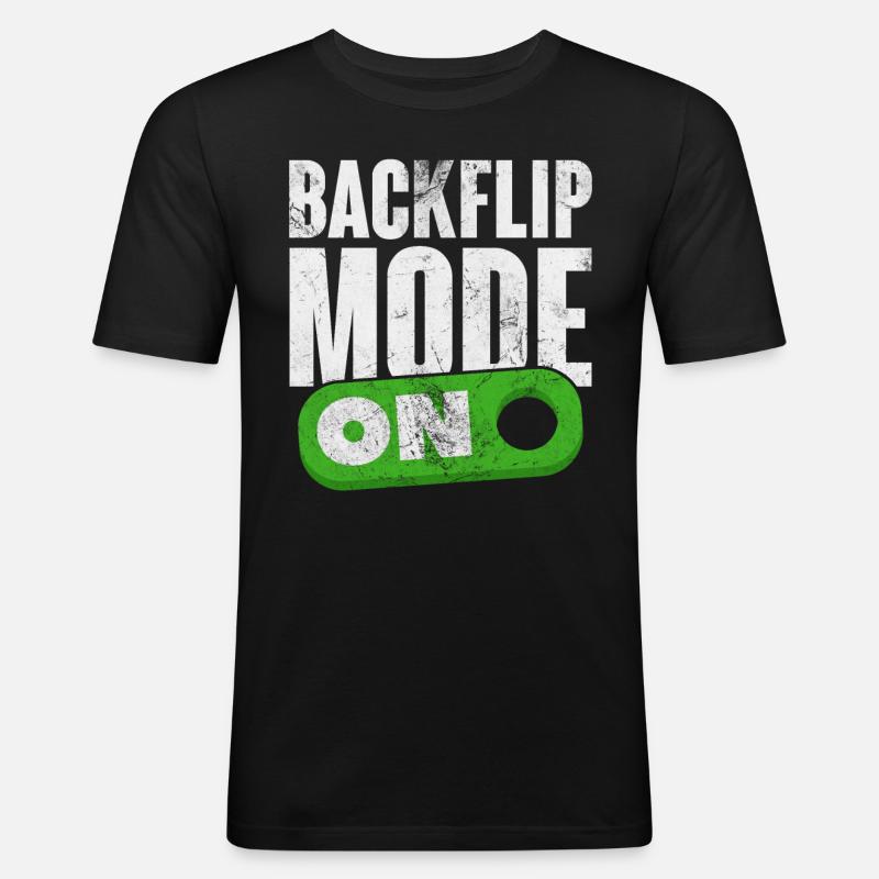Backflip - Männer Slim Fit T-Shirt - Schwarz