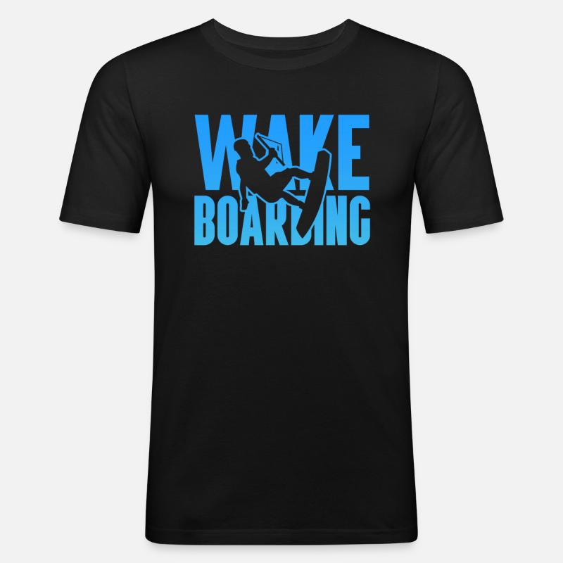 Wakeboard Wakeboarder Wakeboarding Geschenk - Männer Slim Fit T-Shirt - Schwarz