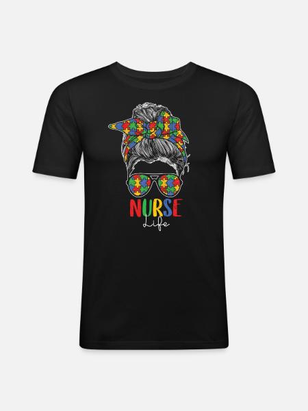 Autisme - T-shirt près du corps Homme - noir