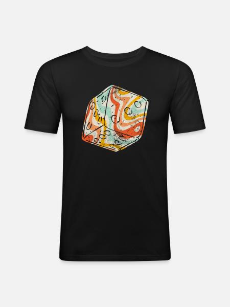 Brettspiel - Männer Slim Fit T-Shirt - Schwarz