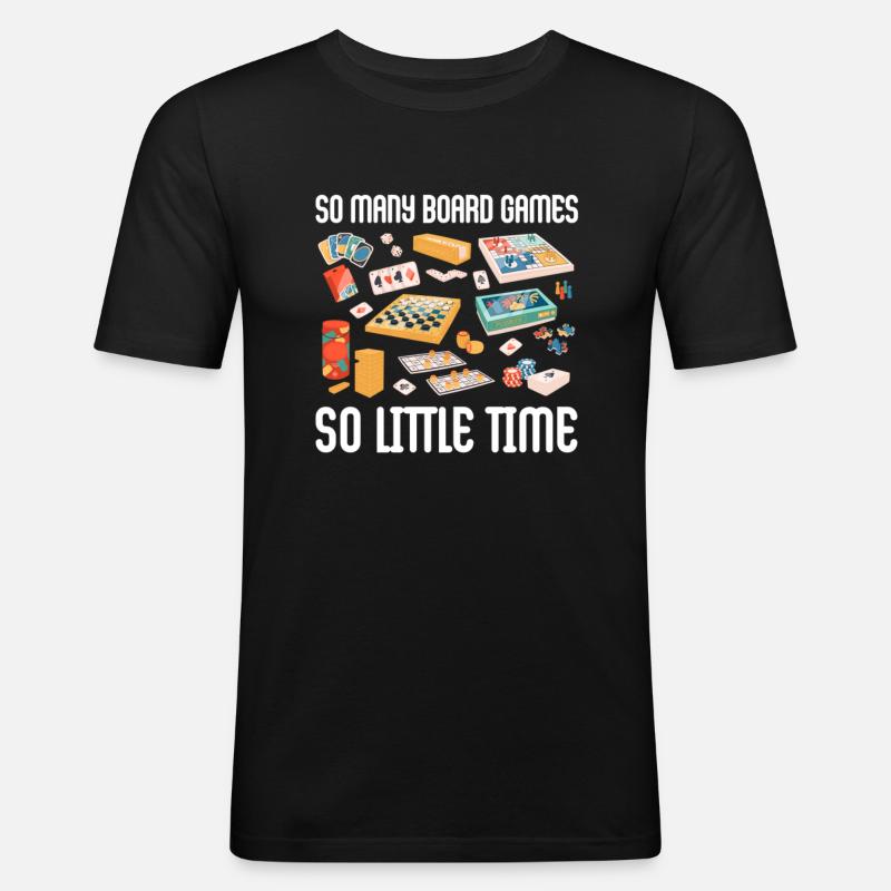 Brettspiel Brettspiele Spieleabend Spiele Geschenk - Männer Slim Fit T-Shirt - Schwarz