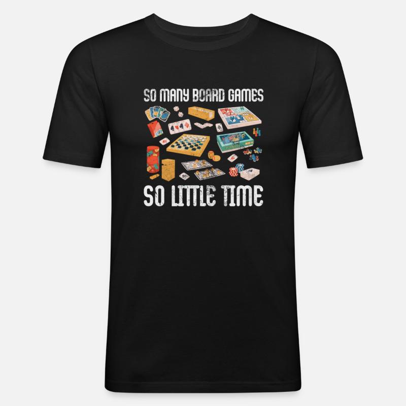Brettspiel - Männer Slim Fit T-Shirt - Schwarz