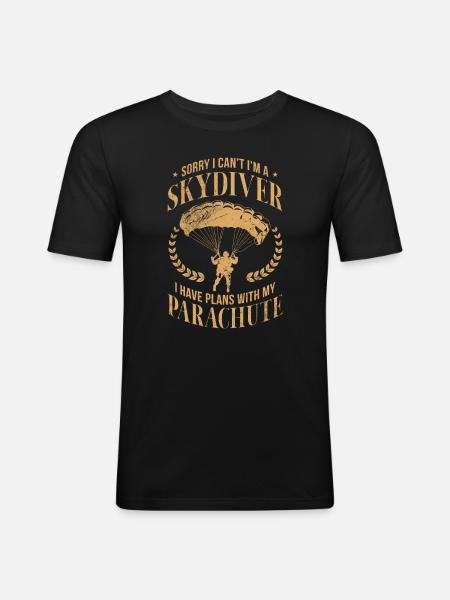 Skydive - T-shirt près du corps Homme - noir