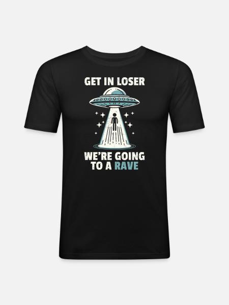 Alien - Männer Slim Fit T-Shirt - Schwarz