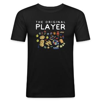 Brettspiel Brettspiele Spieleabend Spiele Geschenk - Männer Slim Fit T-Shirt - Schwarz - Vorne - Nik (191cm)