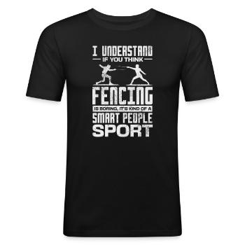 Fencing - Men's Slim Fit T-Shirt - black - Front - Nik (191cm)