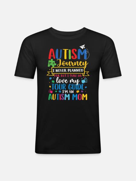 Autism Awareness Day Autistic Gift - Men's Slim Fit T-Shirt - black