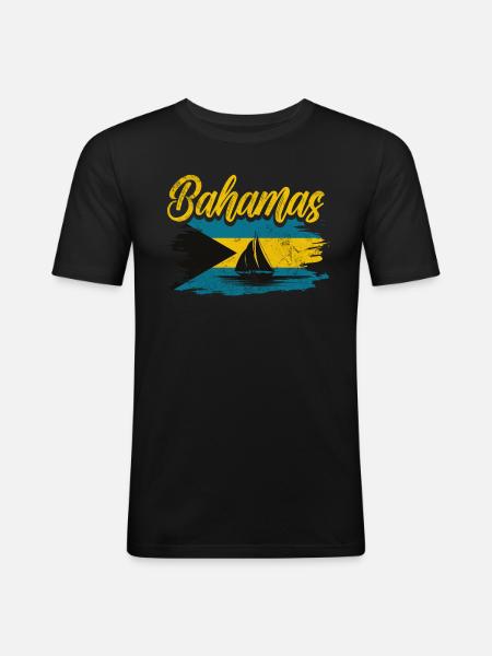 Bahamas - T-shirt près du corps Homme - noir
