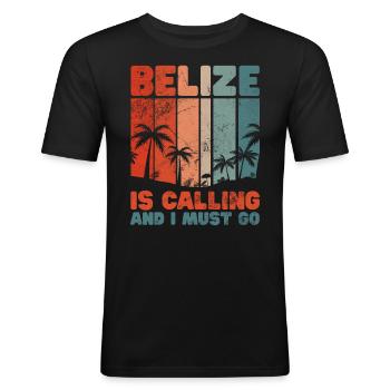 Belize - T-shirt près du corps Homme - noir - Devant - Nik (191cm)