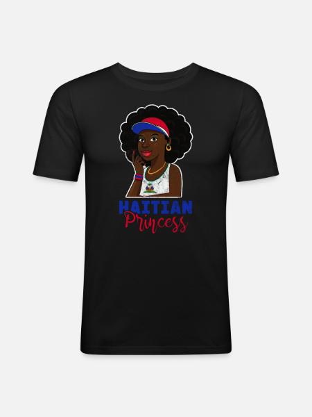 Haiti - Men's Slim Fit T-Shirt - black