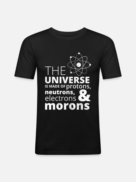Nerd Science Geek - Männer Slim Fit T-Shirt - Schwarz