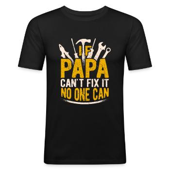 Dad handyman handyman Funny gift - Men's Slim Fit T-Shirt - black - Front - Nik (191cm)