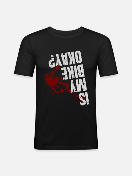 ER MIN CYKKE OK Bloody Edition | cyklist - Herre Slim Fit T-Shirt - sort