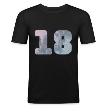 18th birthday - Men's Slim Fit T-Shirt - black - Front - Nik (191cm)