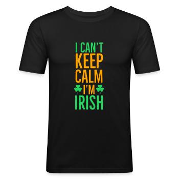 Irisch, Irisch, Irland, Irland, Irland - Männer Slim Fit T-Shirt - Schwarz - Vorne - Nik (191cm)