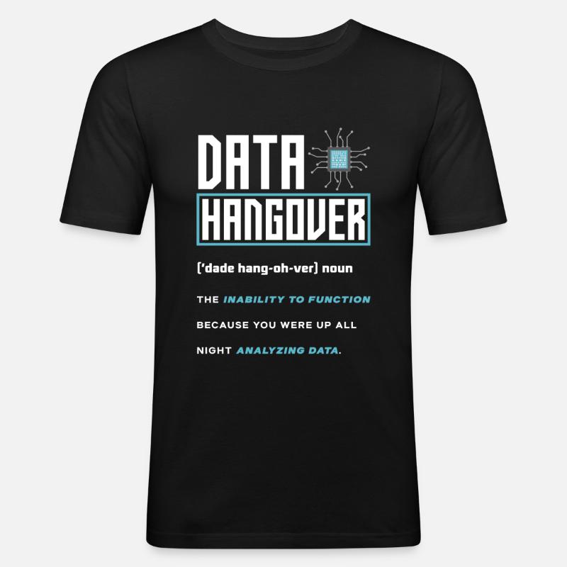 Data Engineering Data Analysis - Men's Slim Fit T-Shirt - black