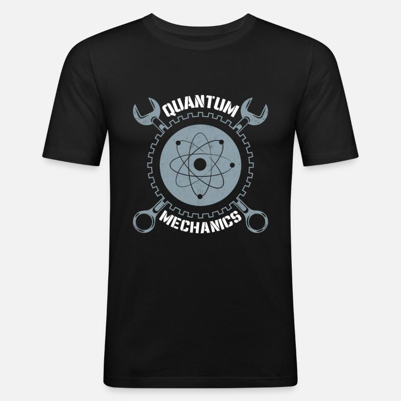 Quantenmechanik Quantenphysik Technik - Männer Slim Fit T-Shirt - Schwarz