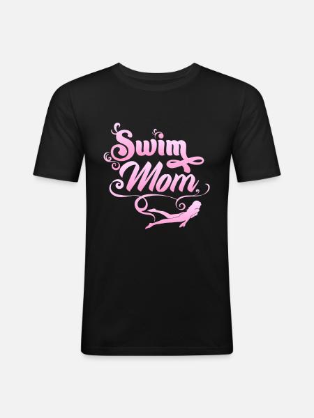 Maman nageuse Maman nageuse - T-shirt près du corps Homme - noir