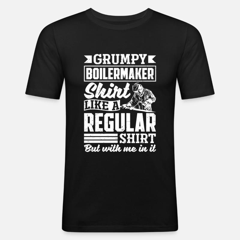 Boilermaker Grumpy Boilermaker - Men's Slim Fit T-Shirt - black