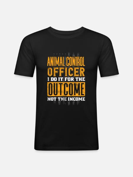 Animal Control Officer Quota - Men's Slim Fit T-Shirt - black