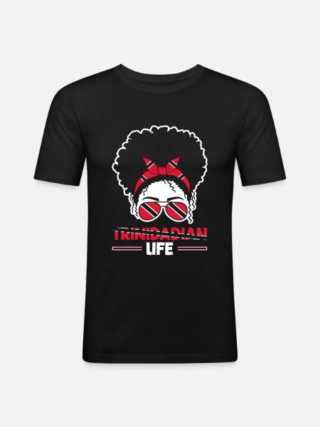 Trinidadian Life Trinité-et-Tobago Drapeau - T-shirt près du corps Homme - noir