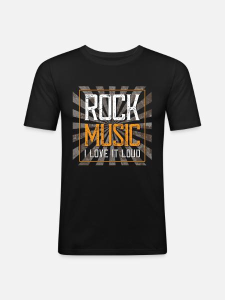 Rock Music - Men's Slim Fit T-Shirt - black