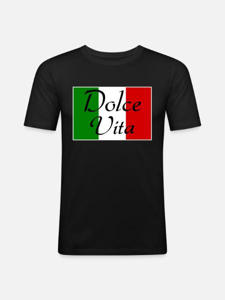 Dolce Vita - Männer Slim Fit T-Shirt - Schwarz
