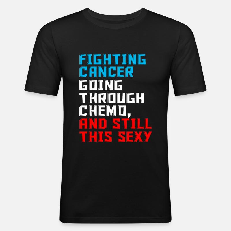 Chemo Motivation - Männer Slim Fit T-Shirt - Schwarz