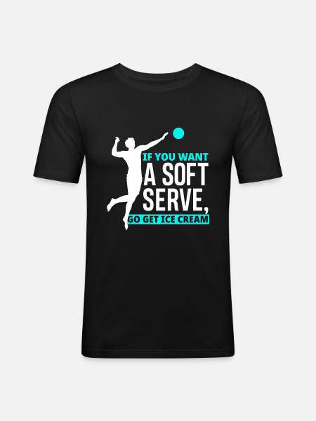 Volleyball passion gift idea - Men's Slim Fit T-Shirt - black
