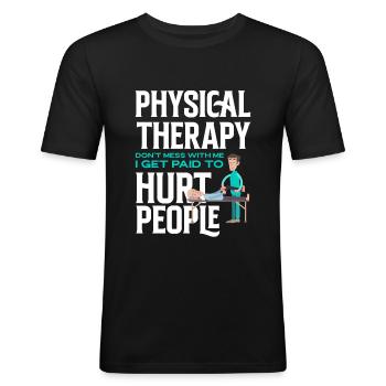 Funny physiotherapist physiotherapist - Men's Slim Fit T-Shirt - black - Front - Nik (191cm)