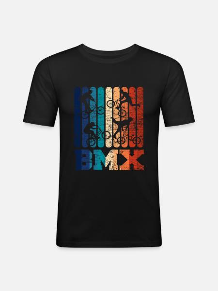 Retro BMX - Men's Slim Fit T-Shirt - black
