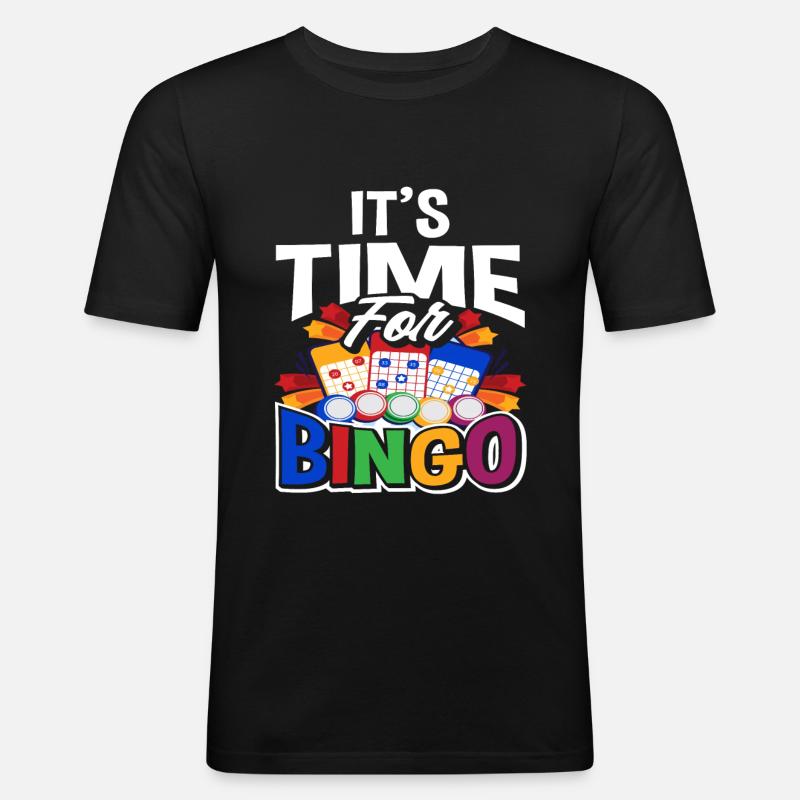 Bingo - Männer Slim Fit T-Shirt - Schwarz
