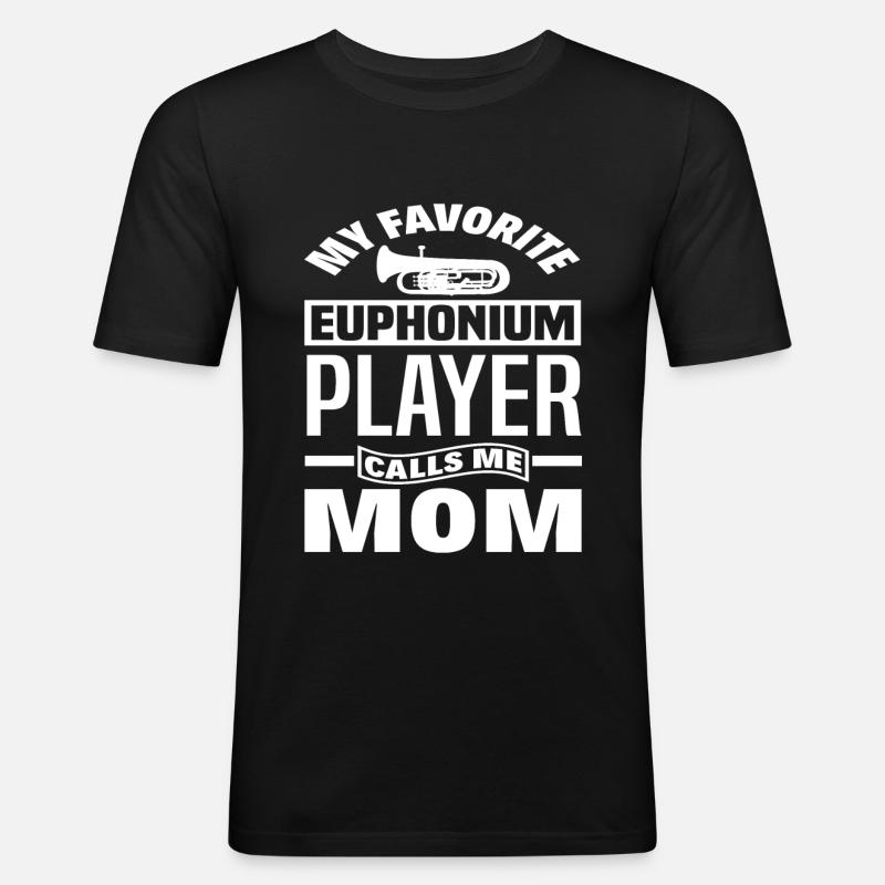 Euphonium Mutter - Männer Slim Fit T-Shirt - Schwarz