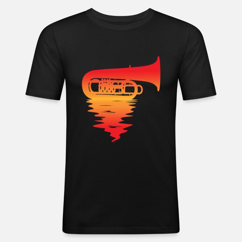 Euphonium Blasorchester Geschenk - Männer Slim Fit T-Shirt - Schwarz