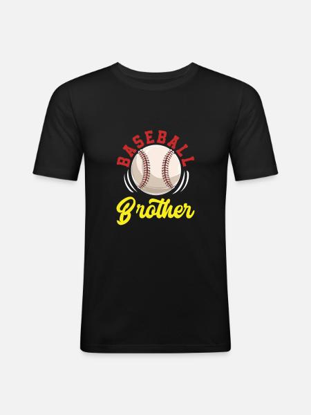 Brother Baseball - Men's Slim Fit T-Shirt - black