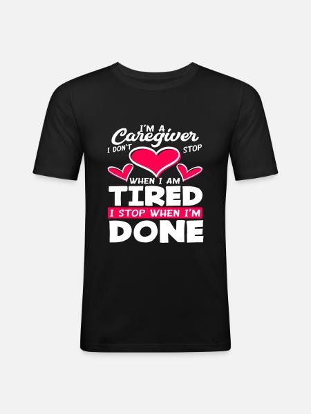 Fière infirmière - T-shirt près du corps Homme - noir