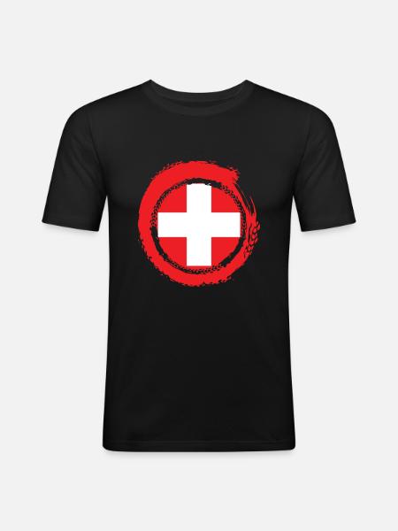 Suisse Berne Zurich - T-shirt près du corps Homme - noir