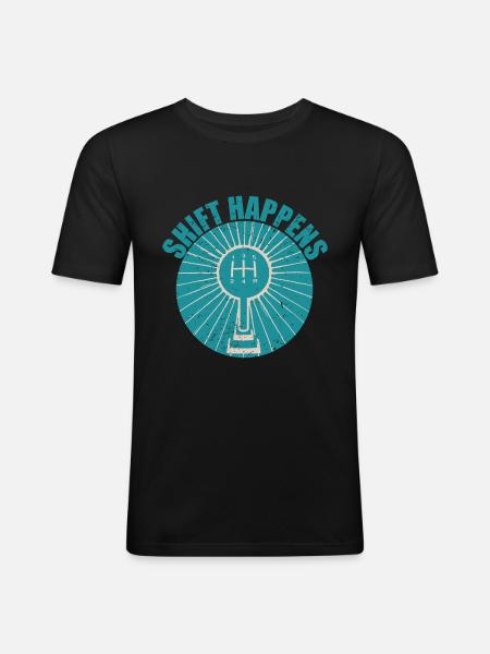 Shift knob car - Men's Slim Fit T-Shirt - black