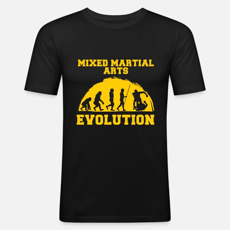 MMA Evolution Grappling - Männer Slim Fit T-Shirt - Schwarz