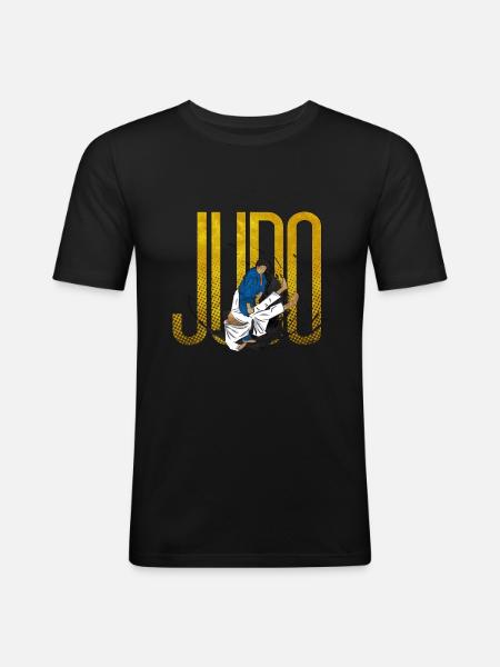 Judo - Männer Slim Fit T-Shirt - Schwarz