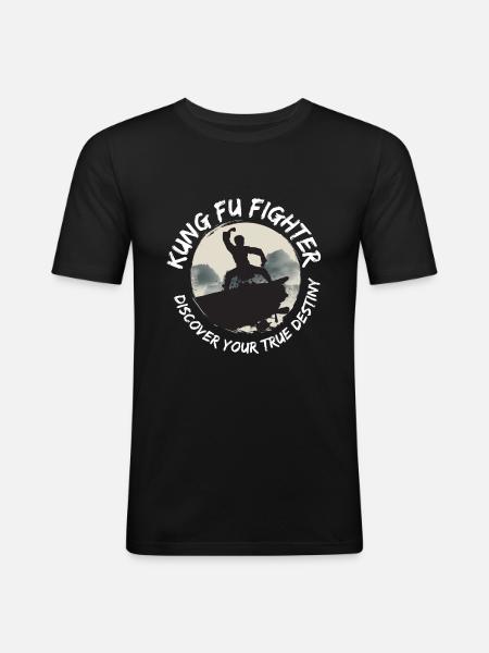 Kung Fu - Men's Slim Fit T-Shirt - black