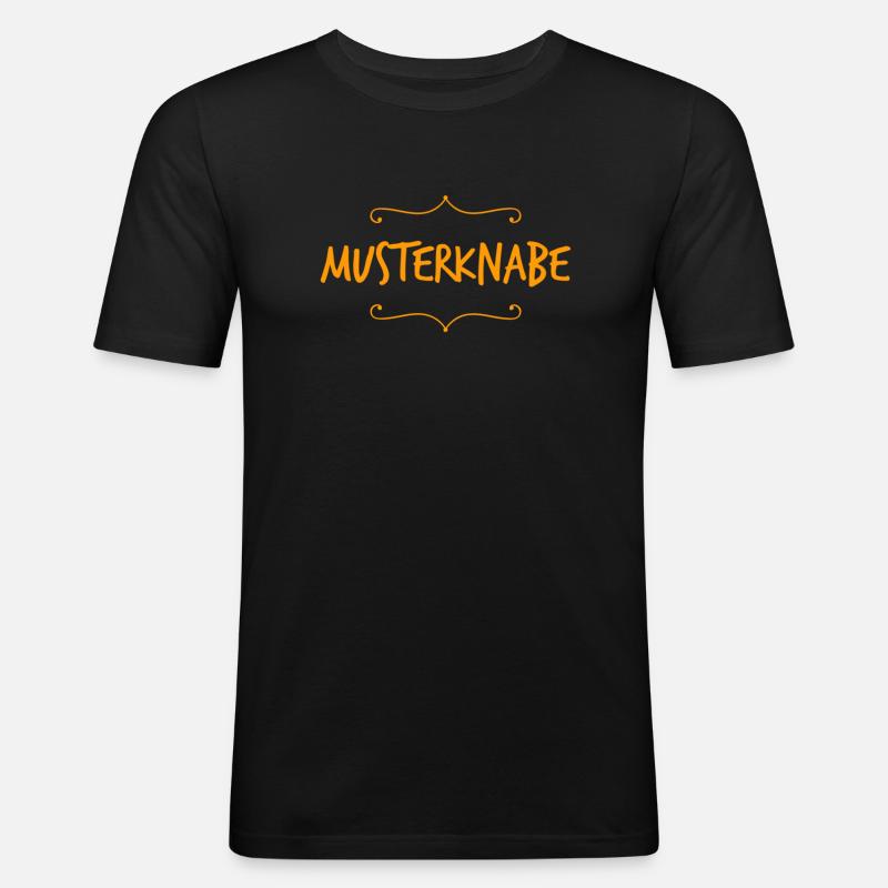Streber - Männer Slim Fit T-Shirt - Schwarz