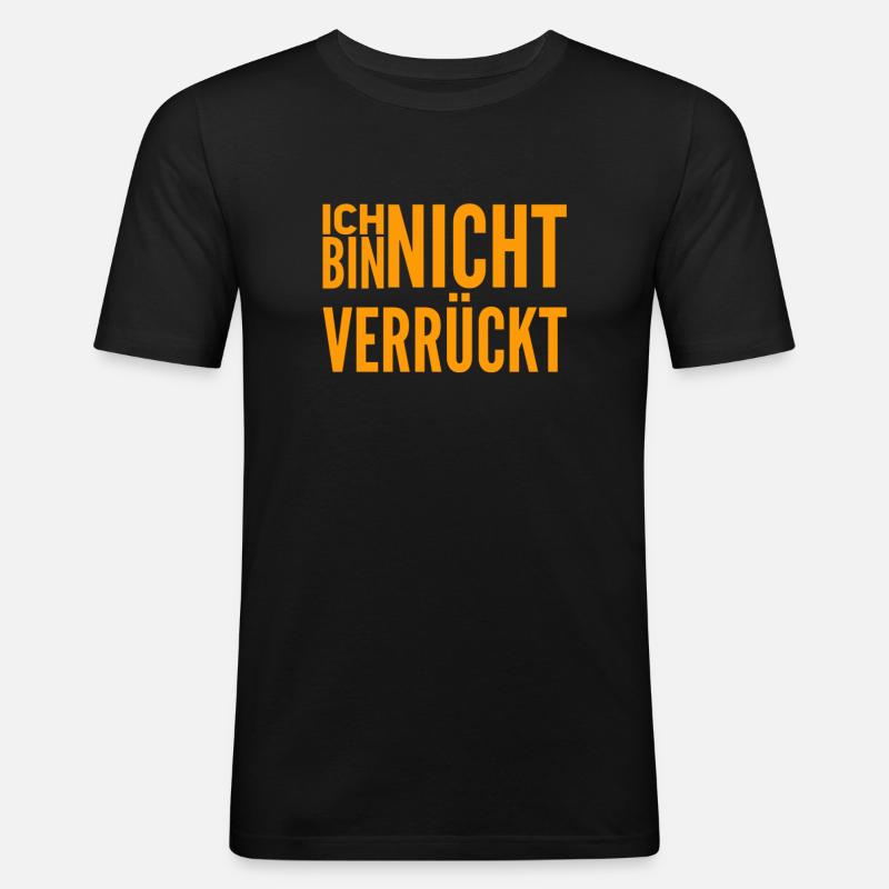 ich bin normal - Männer Slim Fit T-Shirt - Schwarz