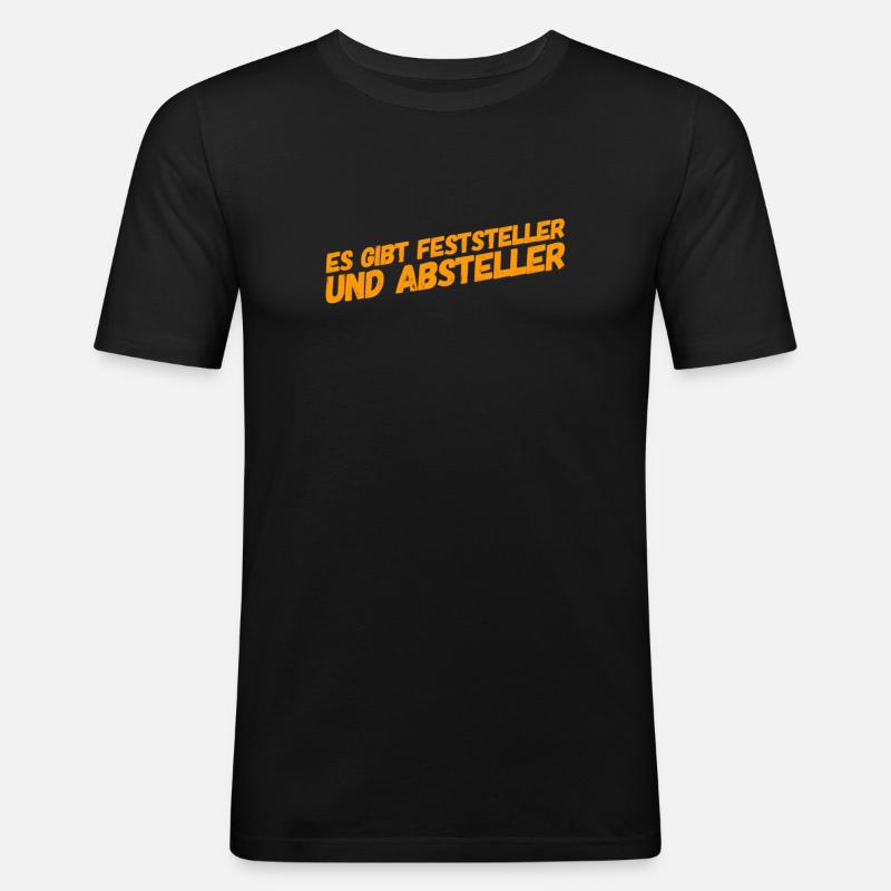 ich bin ein Macher - Männer Slim Fit T-Shirt - Schwarz