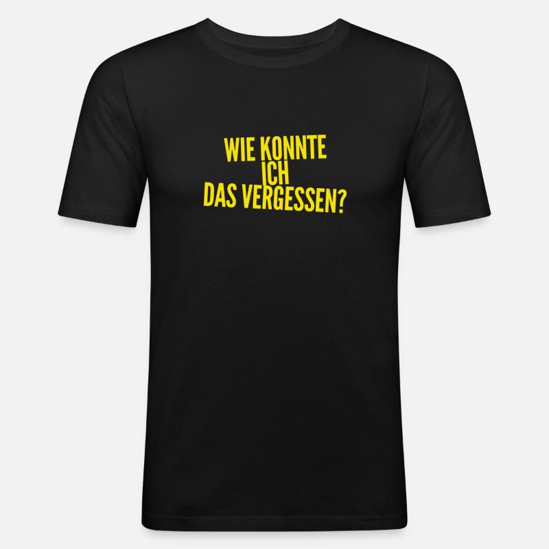 ich bin kopflos - Männer Slim Fit T-Shirt - Schwarz
