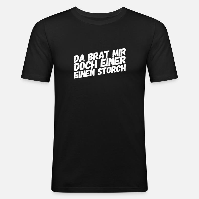 das überrascht mich - Männer Slim Fit T-Shirt - Schwarz