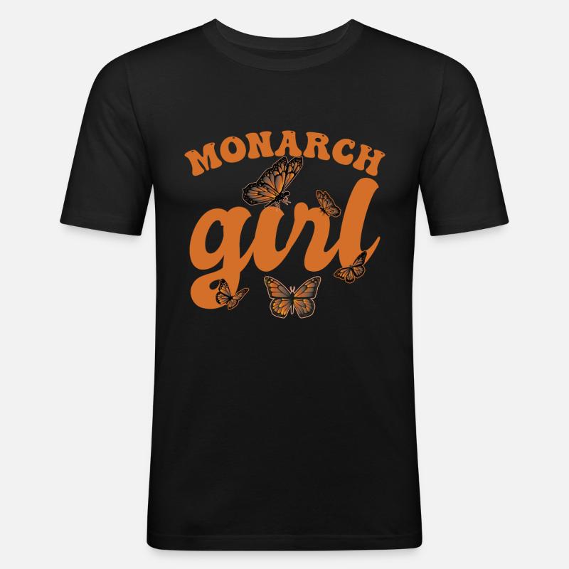 Monarch-Mädchen - Männer Slim Fit T-Shirt - Schwarz