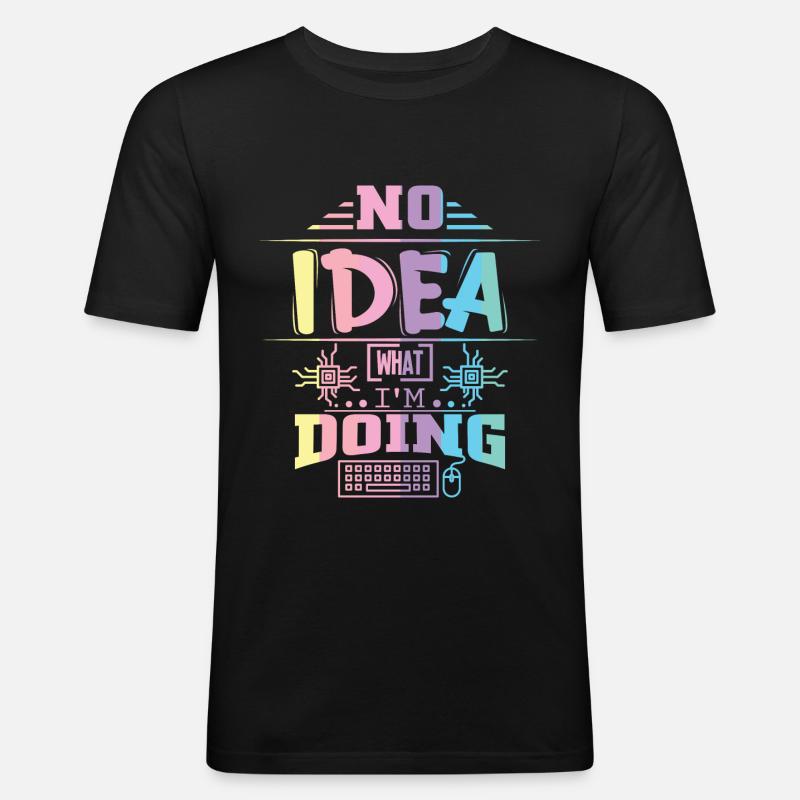 Software Engineering EDP Software Developer - Men's Slim Fit T-Shirt - black