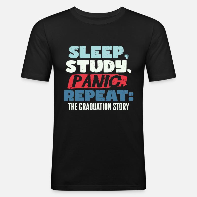 Die Abschlussgeschichte - Männer Slim Fit T-Shirt - Schwarz