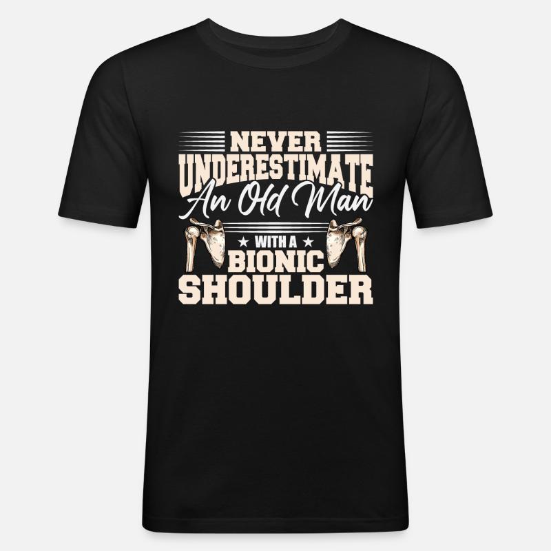 Bionic Shoulder Replacement - Men's Slim Fit T-Shirt - black